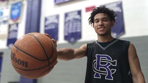 Rancho Cucamonga point guard Aaron Glass photos by John Murphy, 12-28-2023120720233